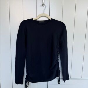 The Row Elegant Black/deep Navy Knit Top